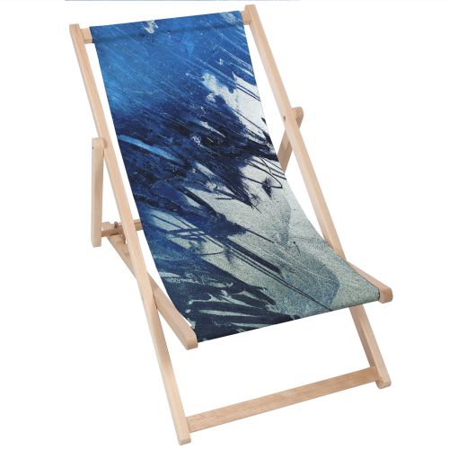 Leżak klasyczny Blue Art Abstract