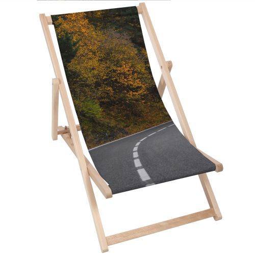 Leżak klasyczny Road Through the Forest