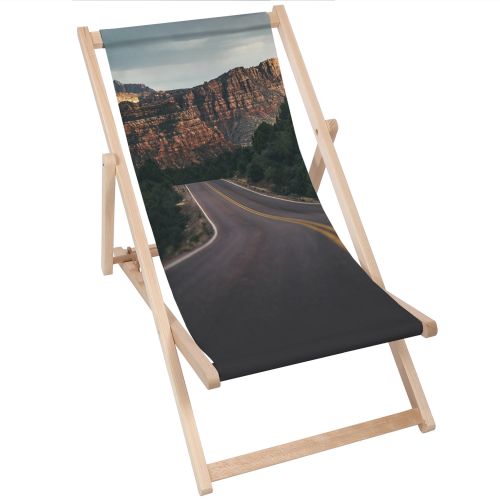 Leżak klasyczny Scenic Road in the Mountains