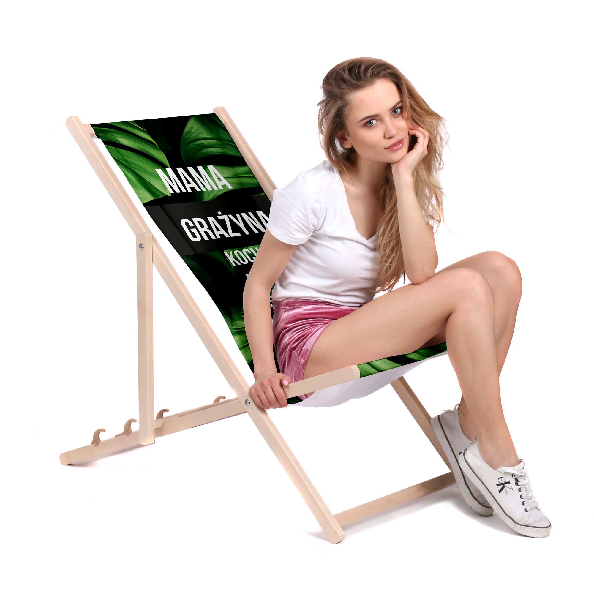 Leżak klasyczny Mama kocha uczy wspiera PERSONALIZACJA