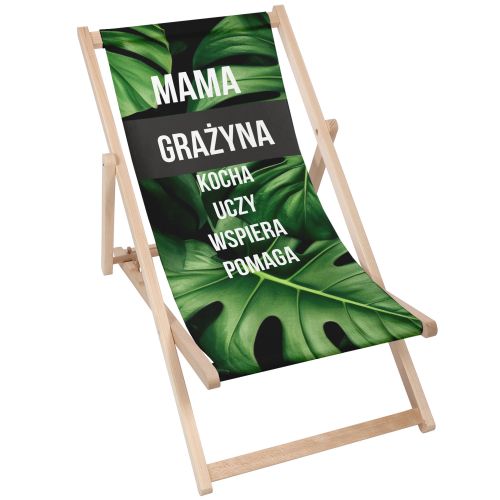 Leżak klasyczny Mama kocha uczy wspiera PERSONALIZACJA