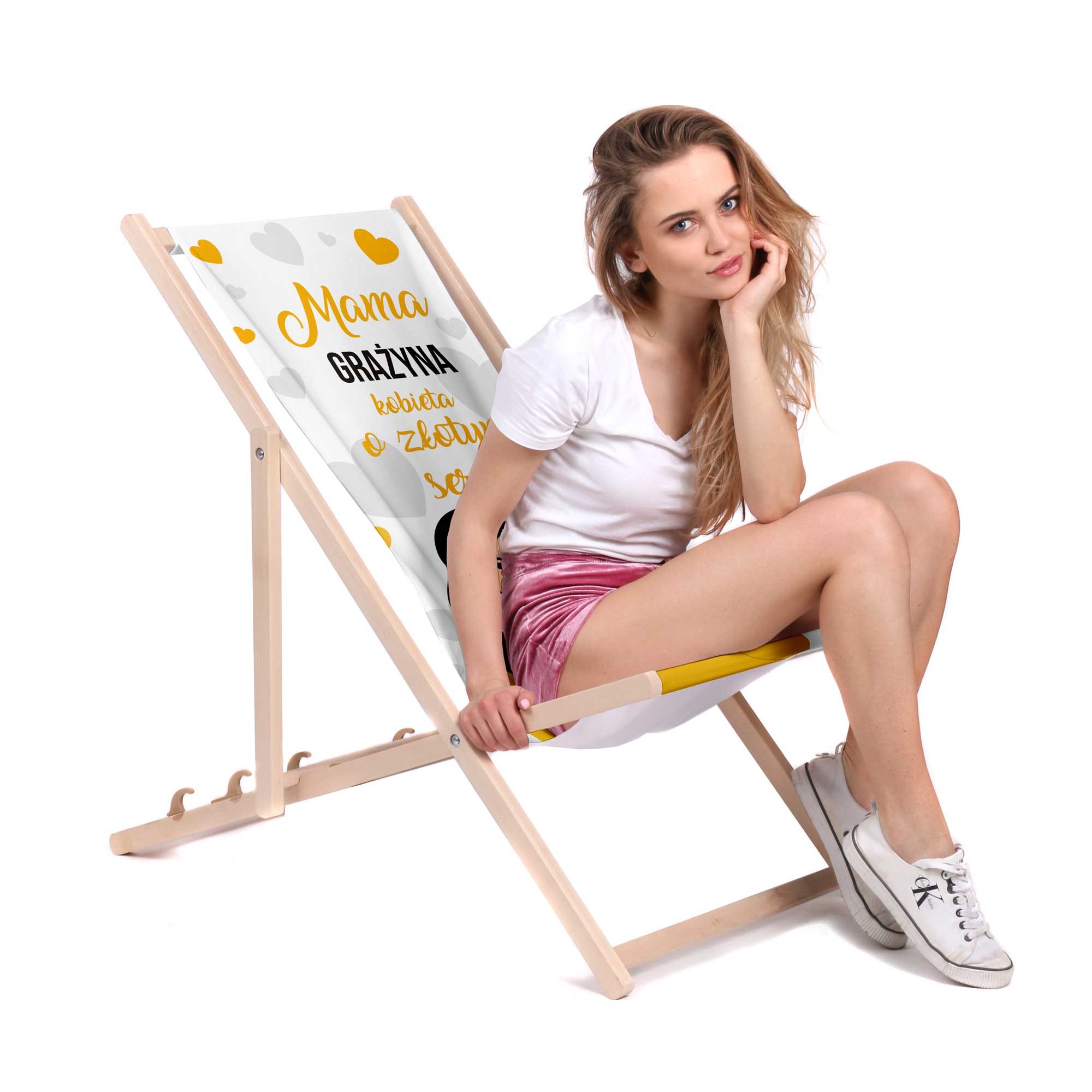 Leżak klasyczny Mama kobieta o złotym sercu PERSONALIZACJA