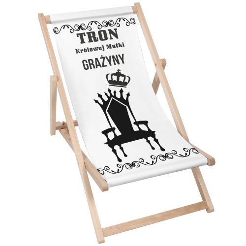 Leżak klasyczny Tron Królowej PERSONALIZACJA