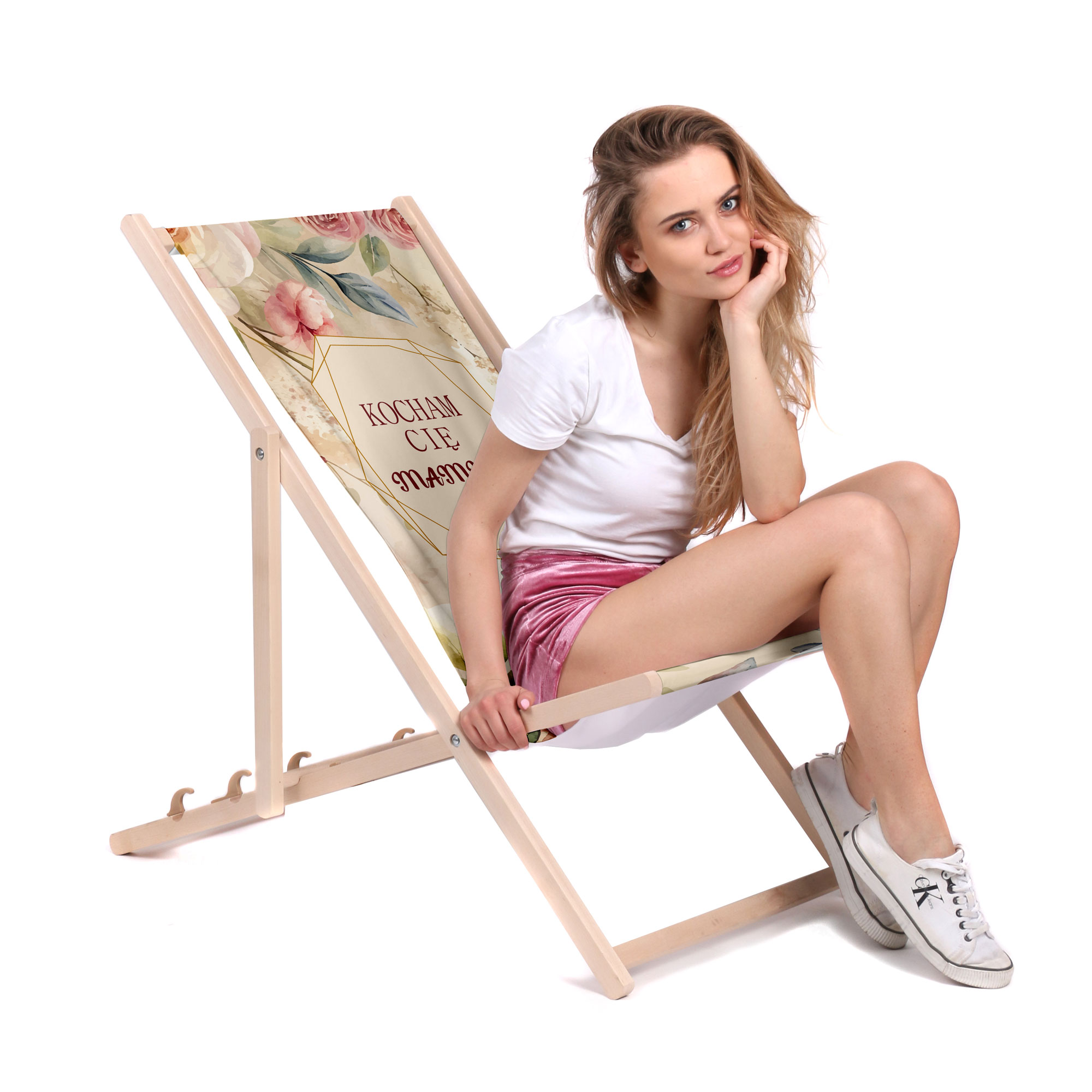 Zestaw Leżak i stolik Kocham Cię Mamusiu