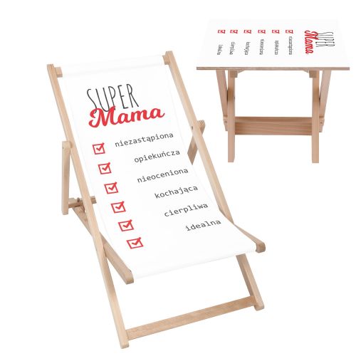 Zestaw Leżak i stolik Super Mama