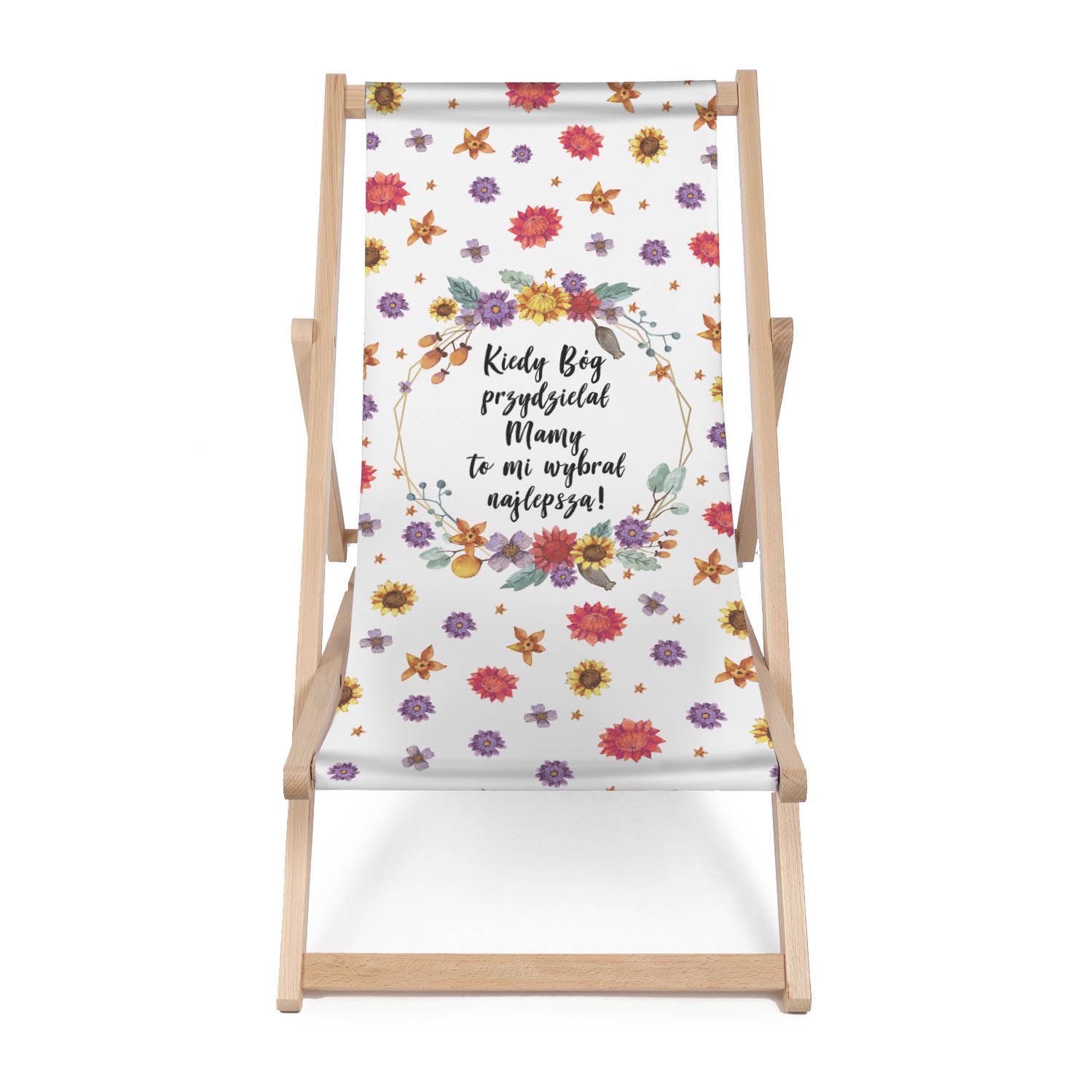 Zestaw Leżak i stolik Bóg przydzielał Mamę