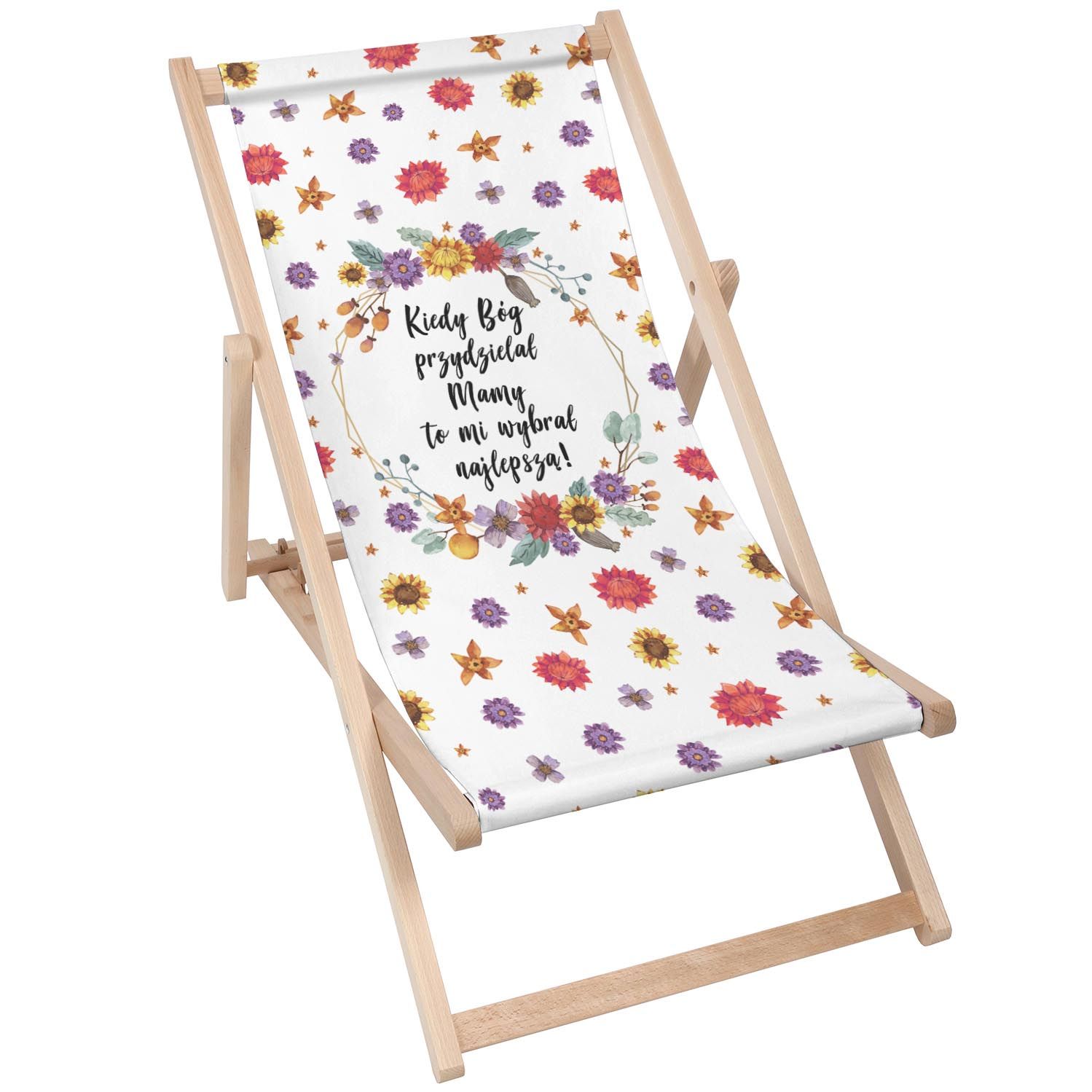 Zestaw Leżak i stolik Bóg przydzielał Mamę