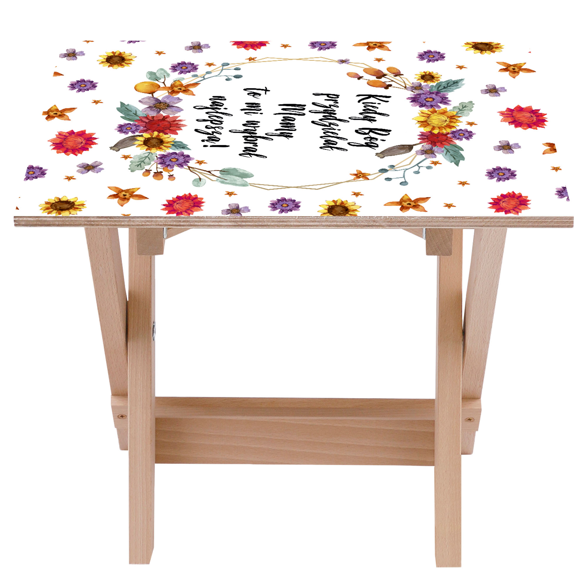 Zestaw Leżak i stolik Bóg przydzielał Mamę