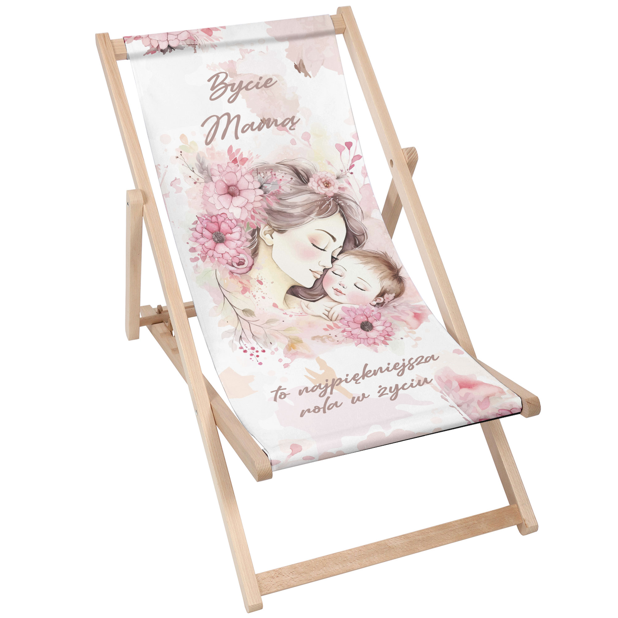 Zestaw Leżak i stolik Bycie Mamą to najpiękniejsza rola w życiu