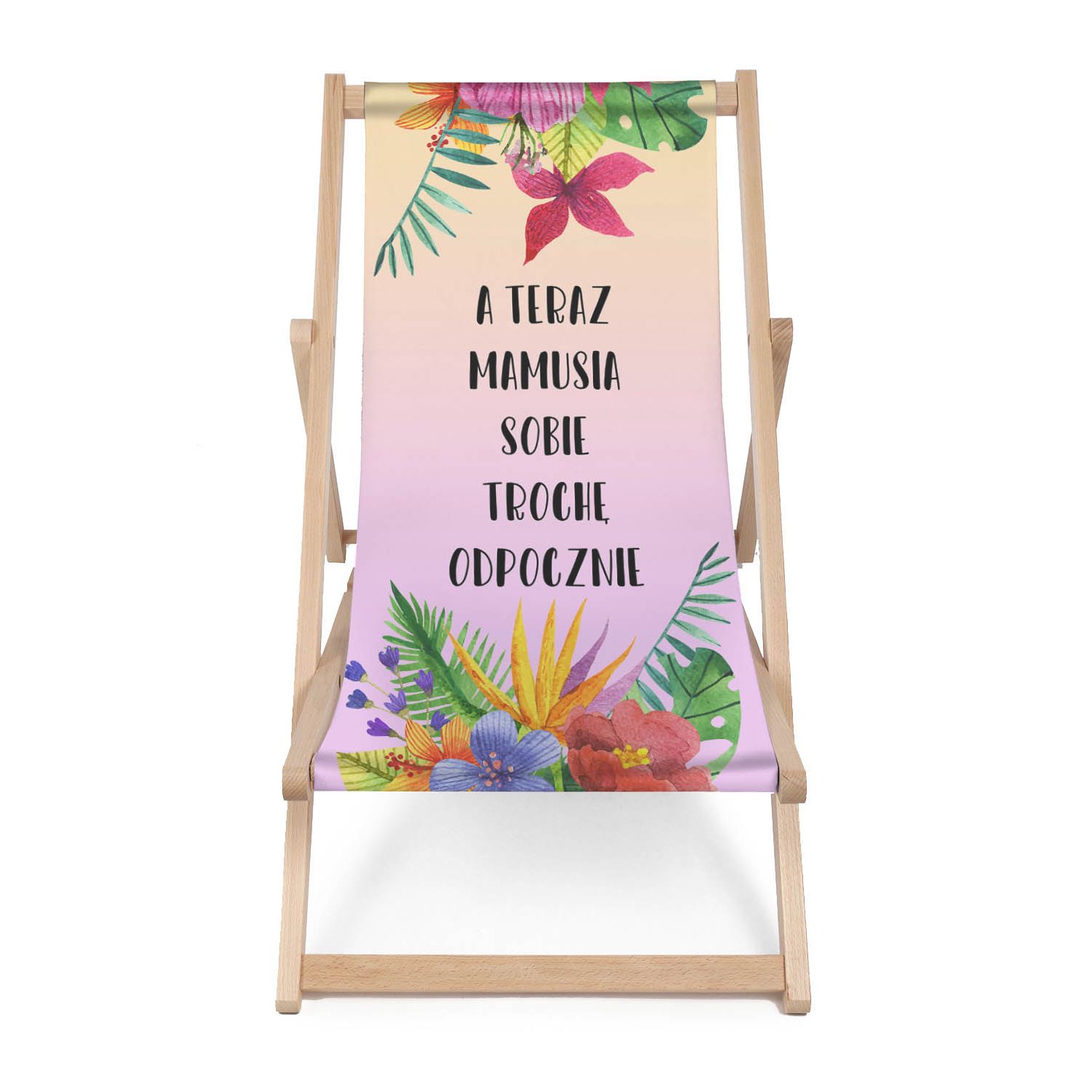 Zestaw Leżak i stolik A teraz Mamusia sobie odpocznie