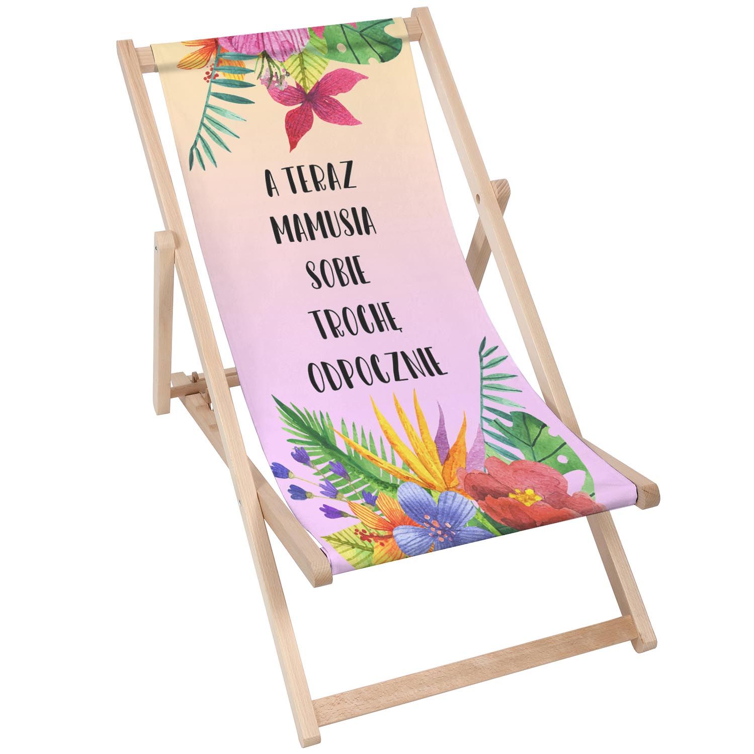 Zestaw Leżak i stolik A teraz Mamusia sobie odpocznie
