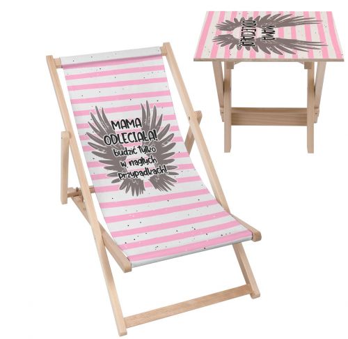 Zestaw Leżak i stolik Mama odleciała