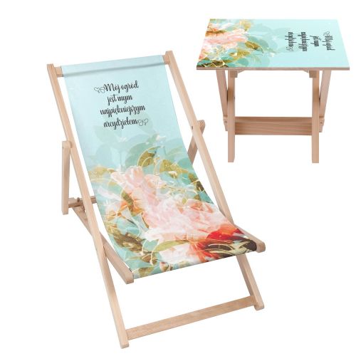 Zestaw Leżak i stolik Ogród Arcydziełem