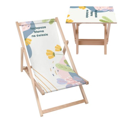 Zestaw Leżak i stolik Najlepsza Mama na świecie