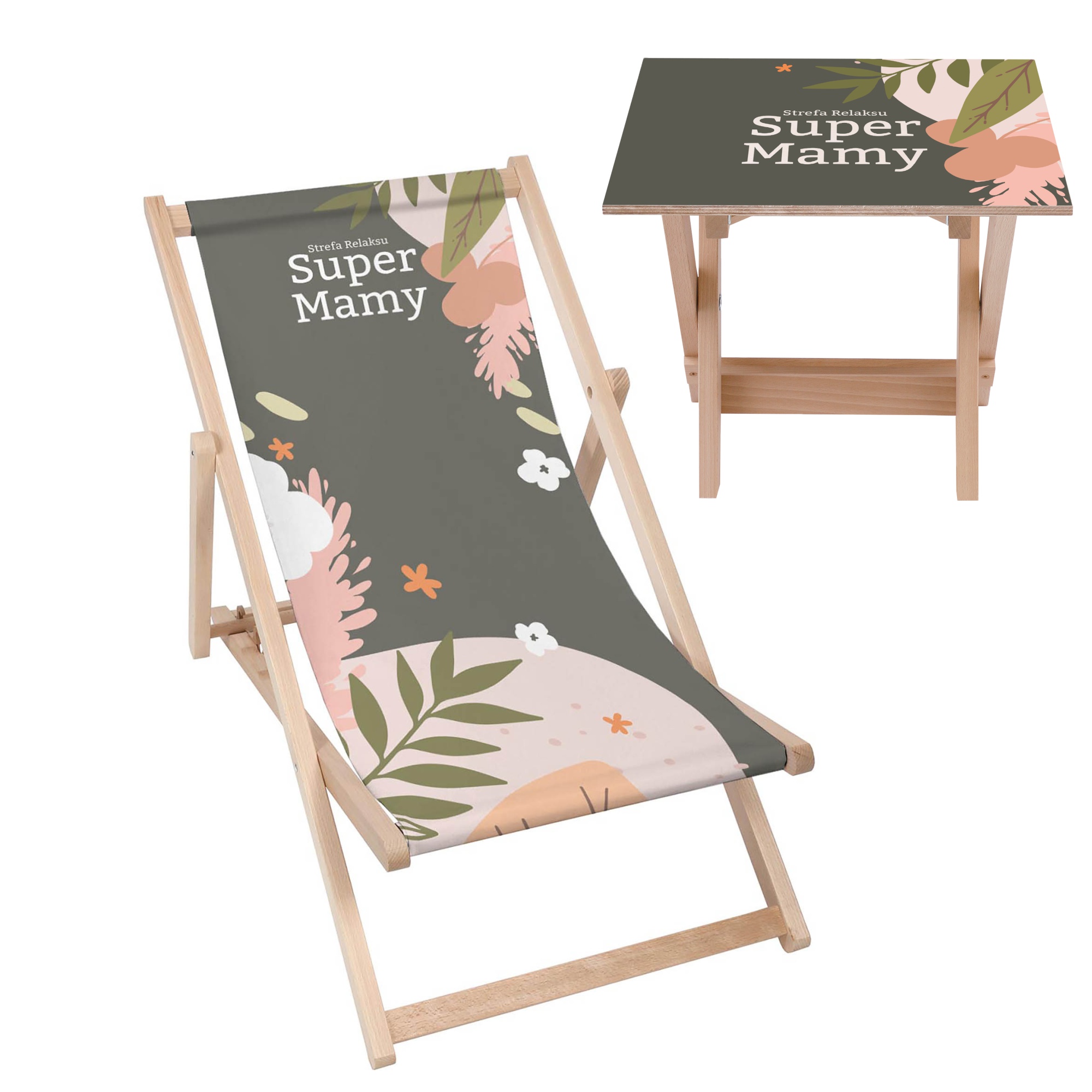 Zestaw Leżak i stolik Strefa Relaksu