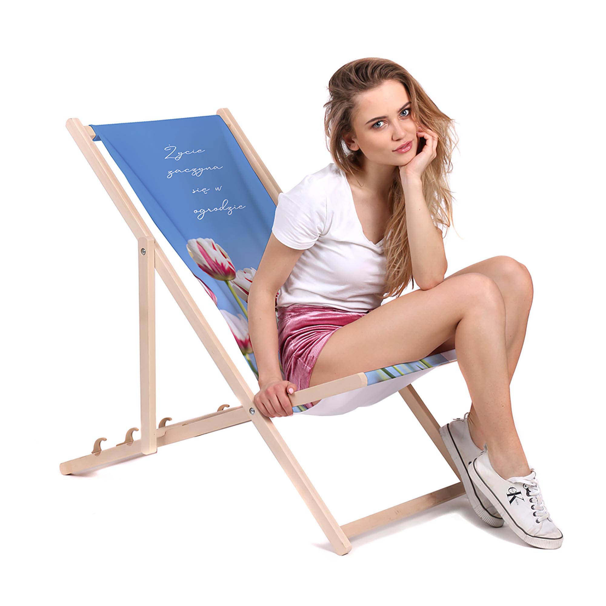 Zestaw Leżak i stolik Życie w Ogrodzie 