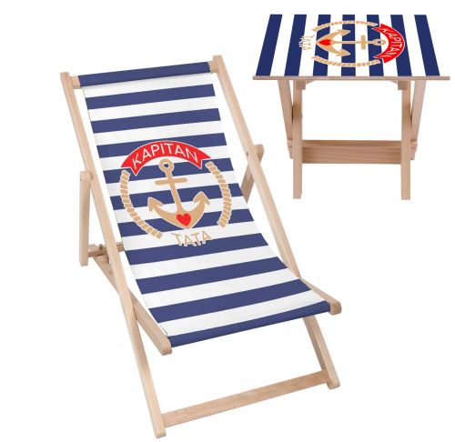 Zestaw Leżak i stolik Kapitan Tata