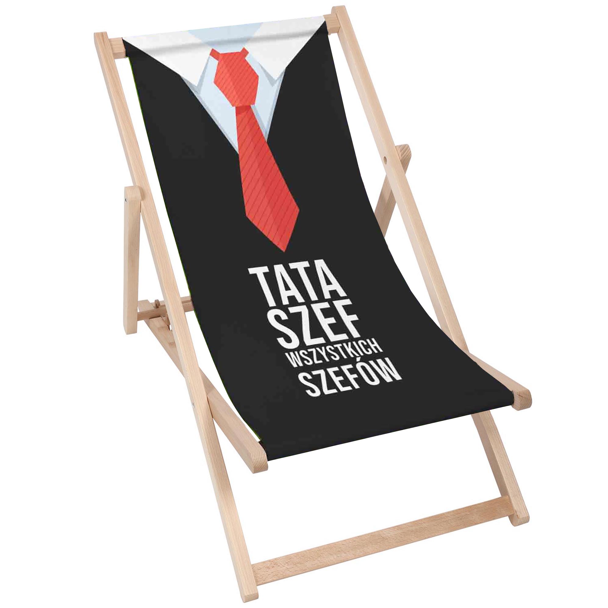 Zestaw Leżak i stolik Tata szef wszystkich Szefów