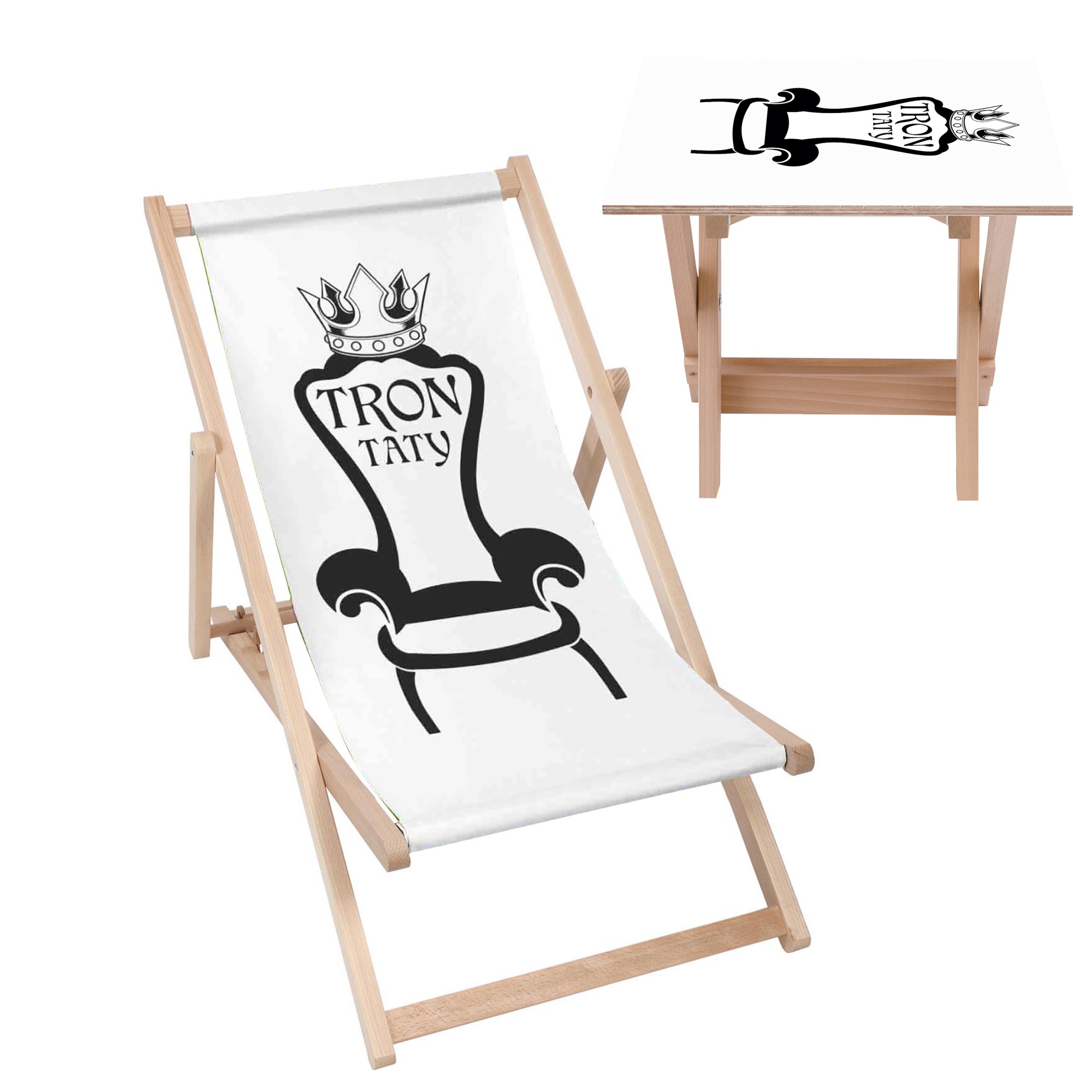 Zestaw Leżak i stolik Tron Taty