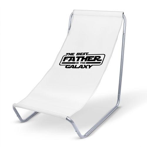 Leżak metalowy The best Father in the Galaxy White