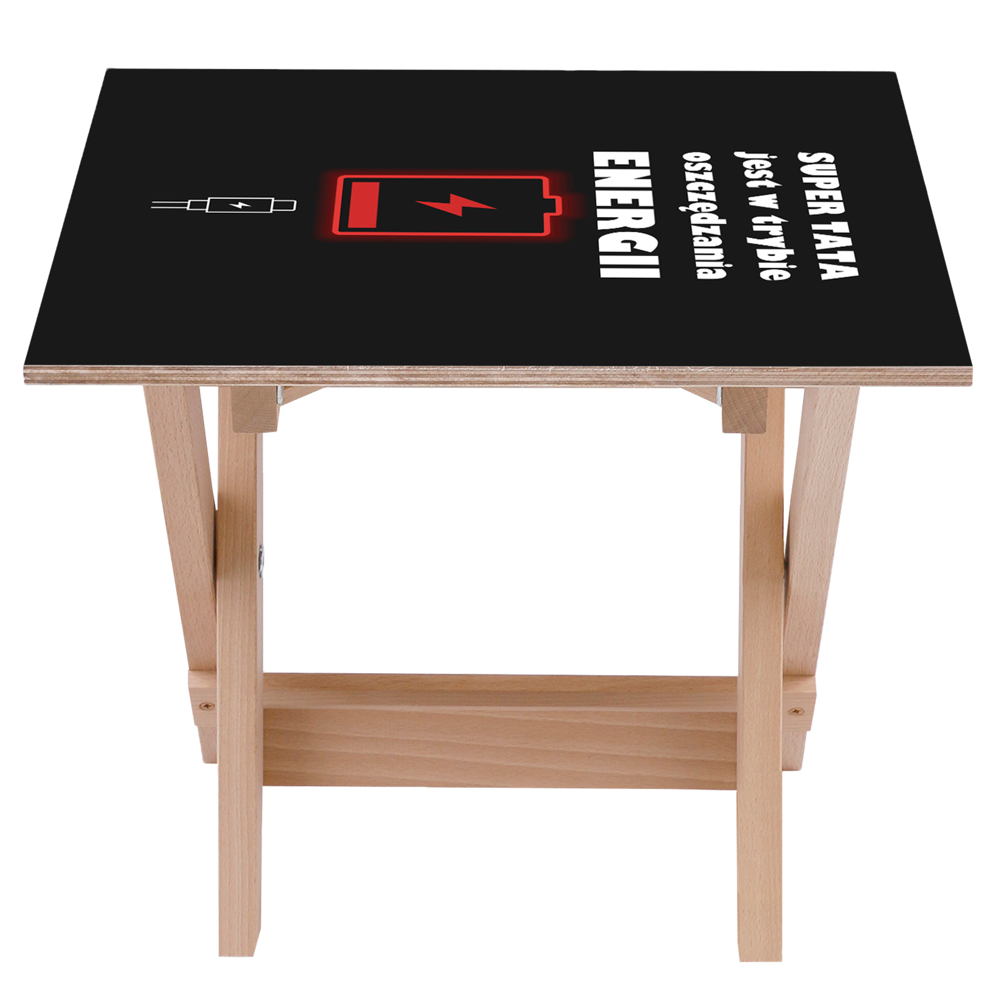 Zestaw Leżak i stolik Super Tata jest w trybie oszczędzania energii