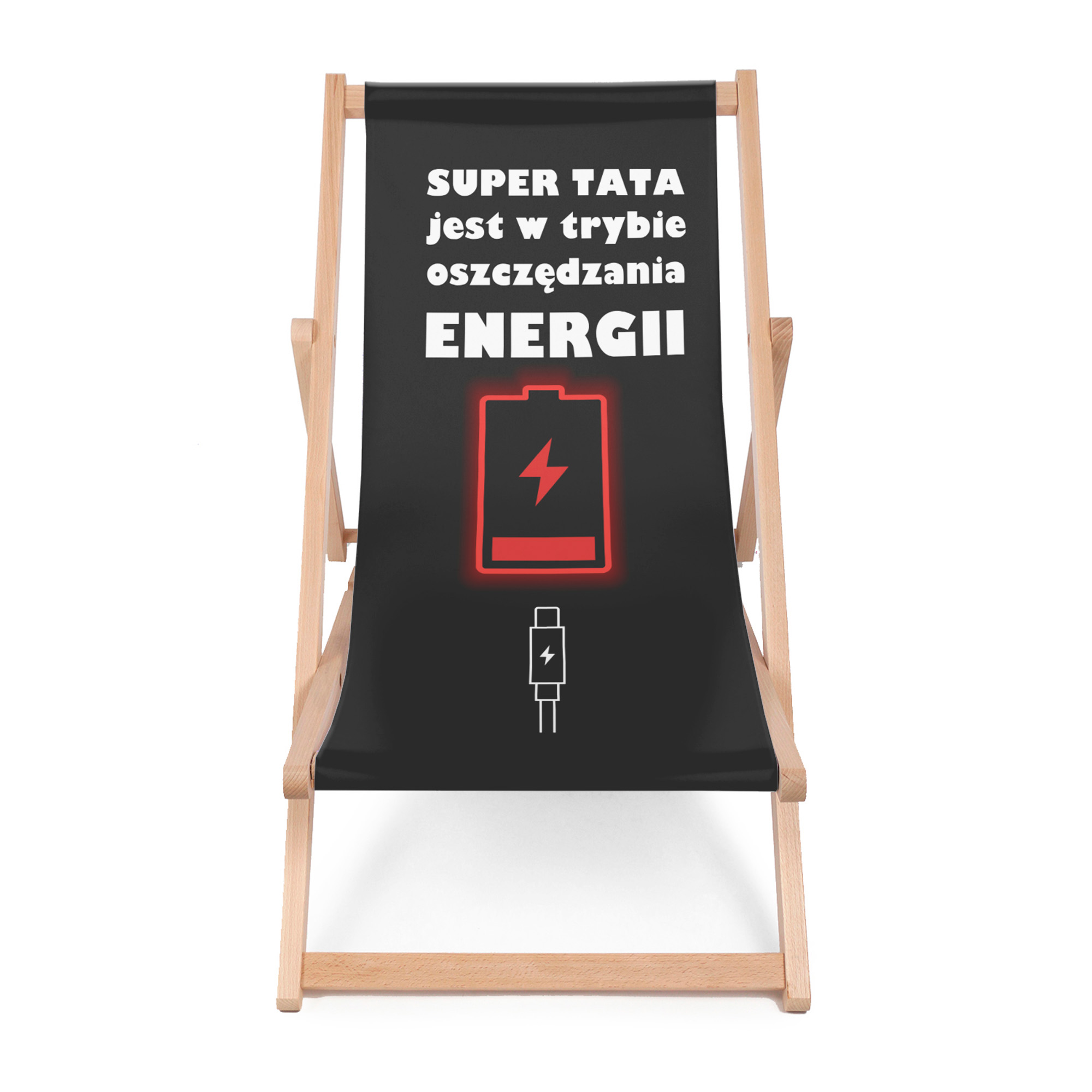 Zestaw Leżak i stolik Super Tata jest w trybie oszczędzania energii