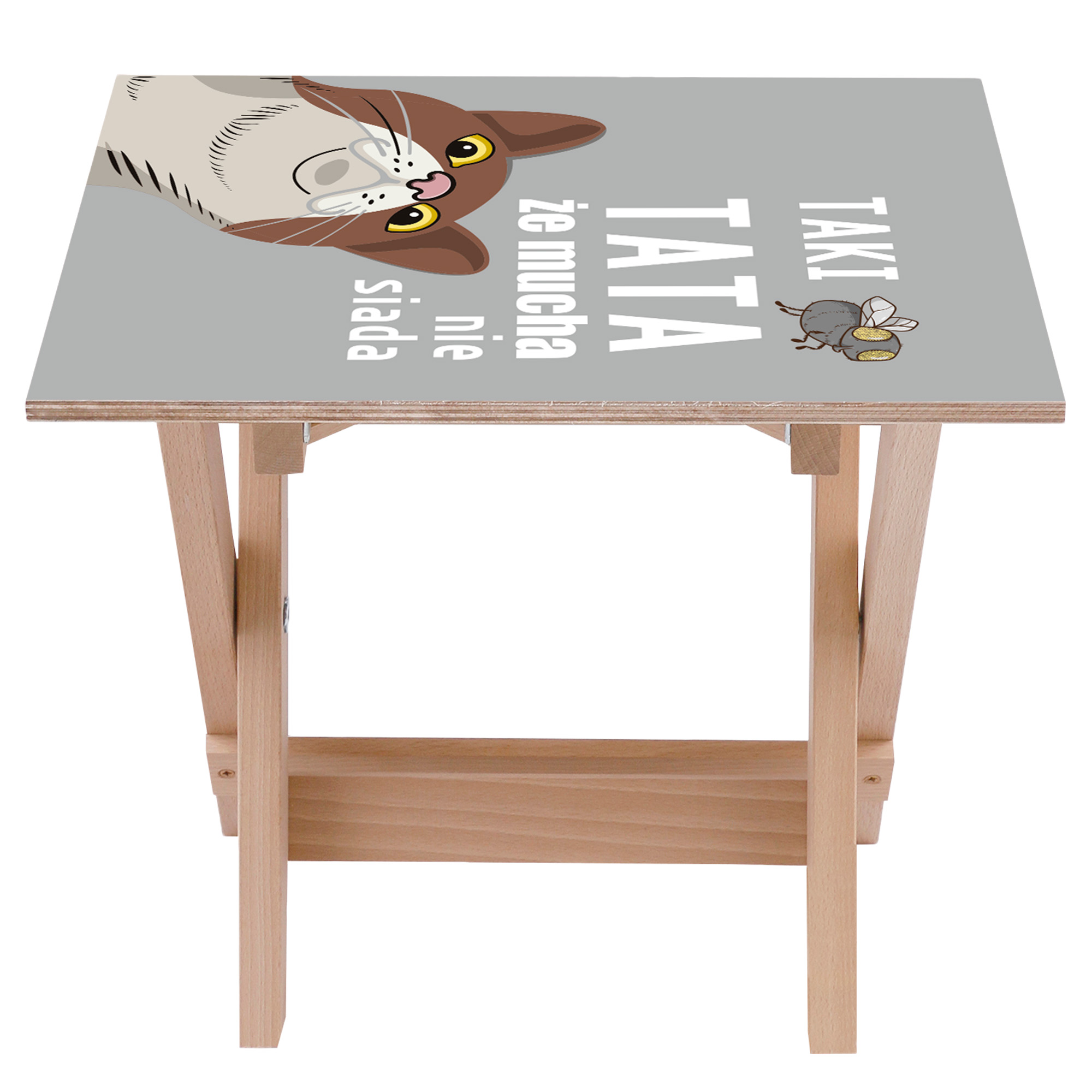 Zestaw Leżak i stolik Tata że mucha nie siada