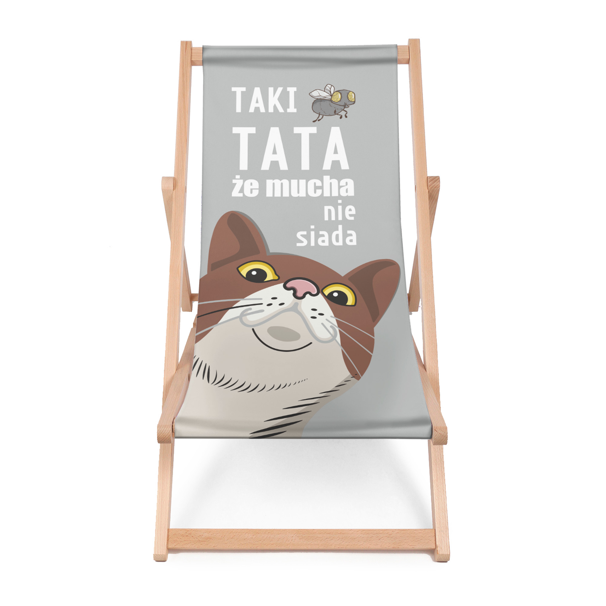 Zestaw Leżak i stolik Tata że mucha nie siada