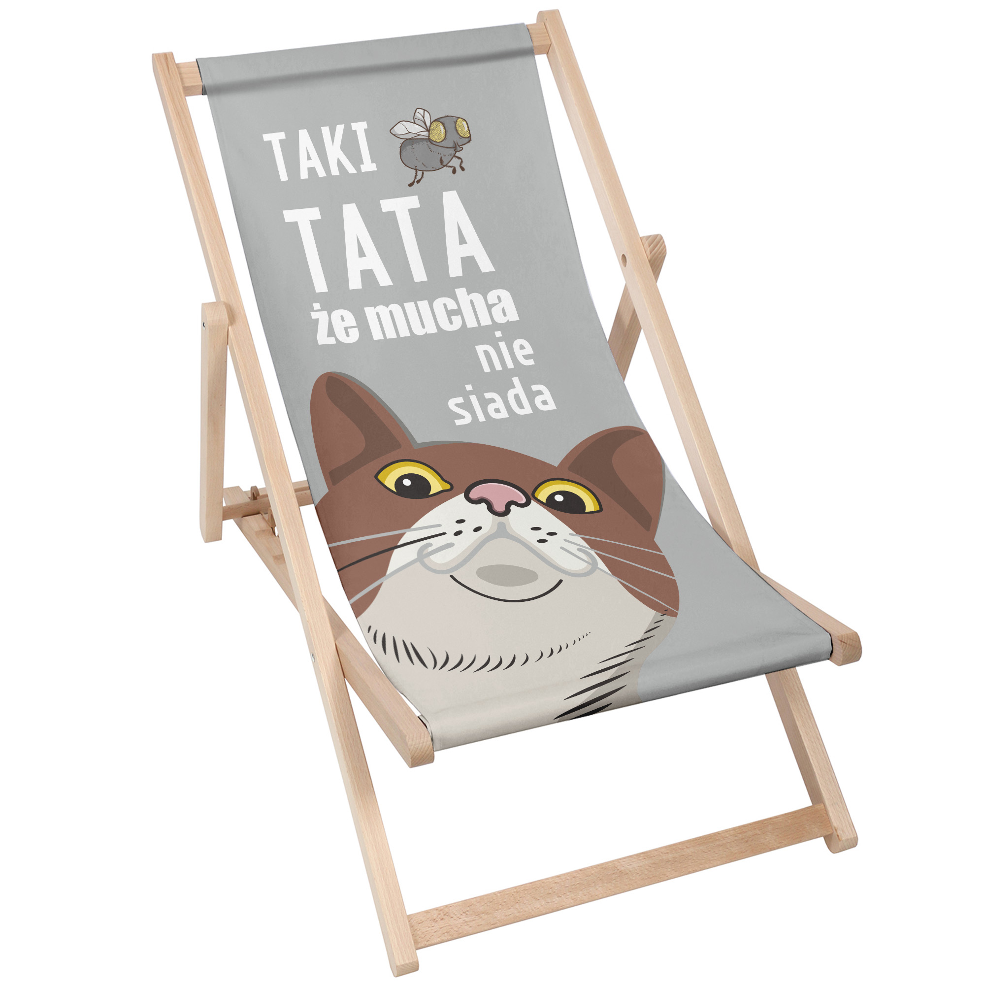 Zestaw Leżak i stolik Tata że mucha nie siada