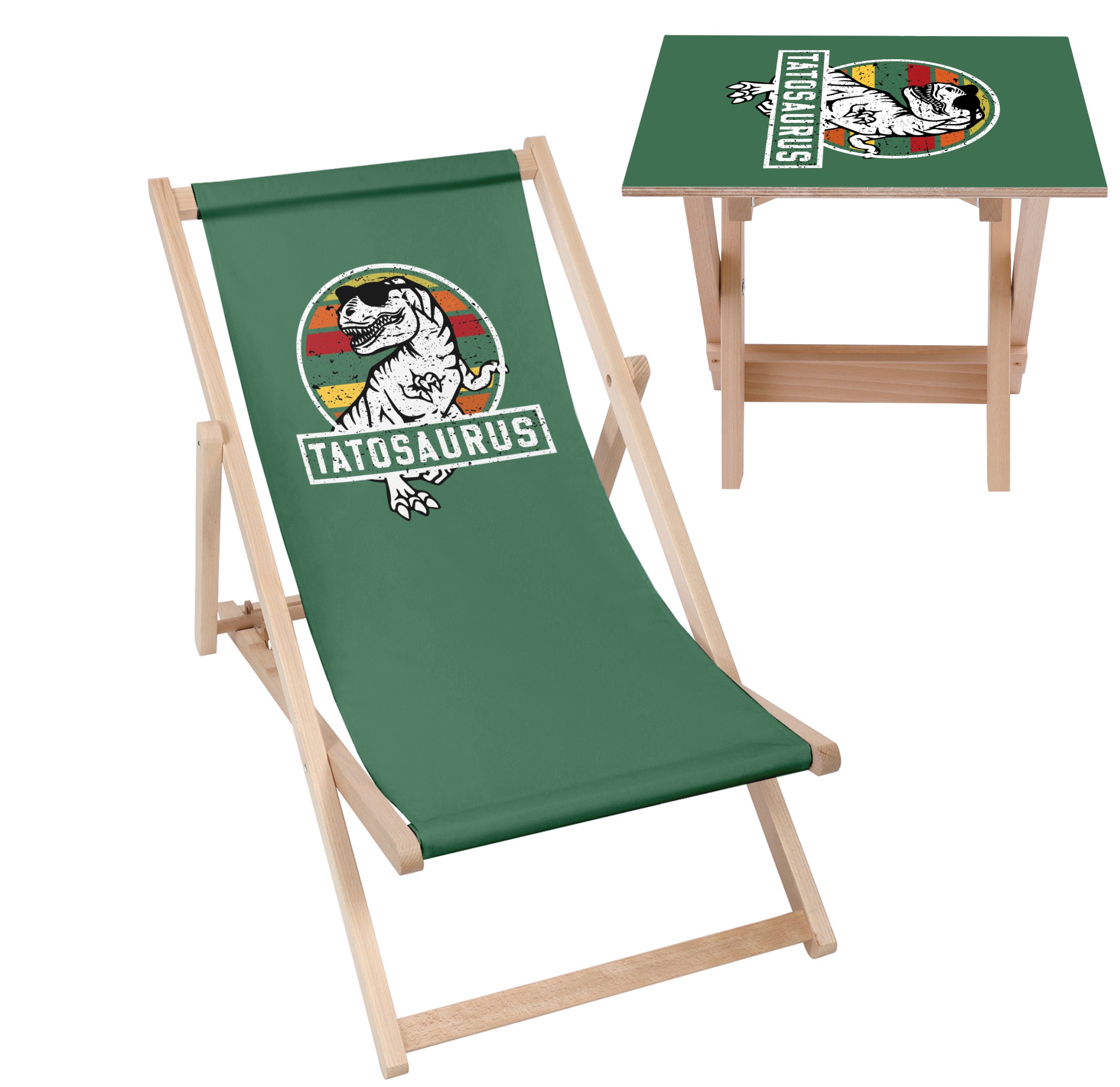 Zestaw Leżak i stolik Happy Tatosaurus