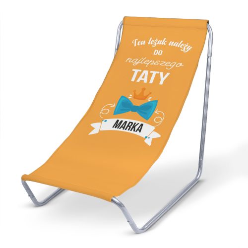 Leżak metalowy Ten leżak należy do najlepszego Taty PERSONALIZACJA