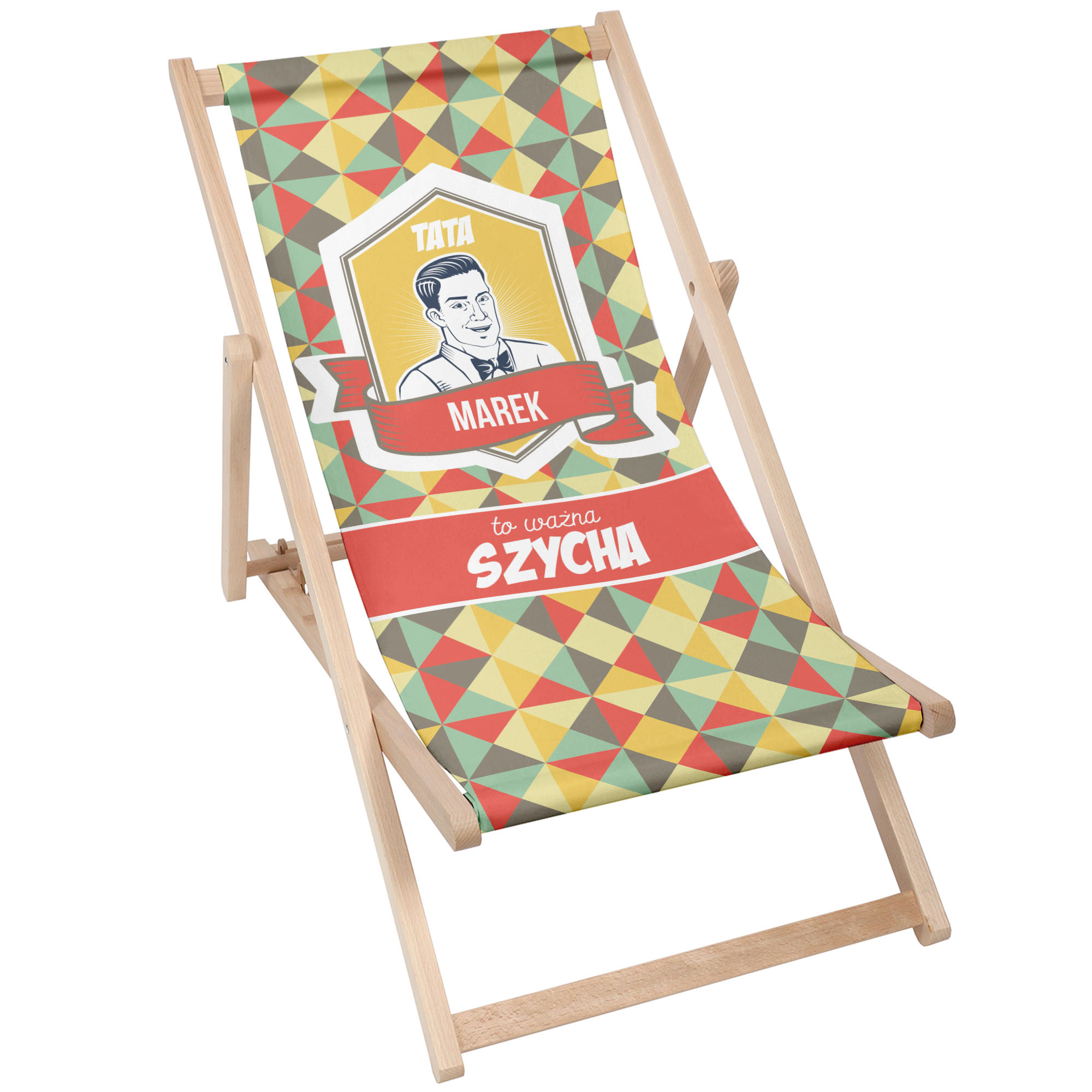 Leżak klasyczny Tata to ważna Szycha PERSONALIZACJA