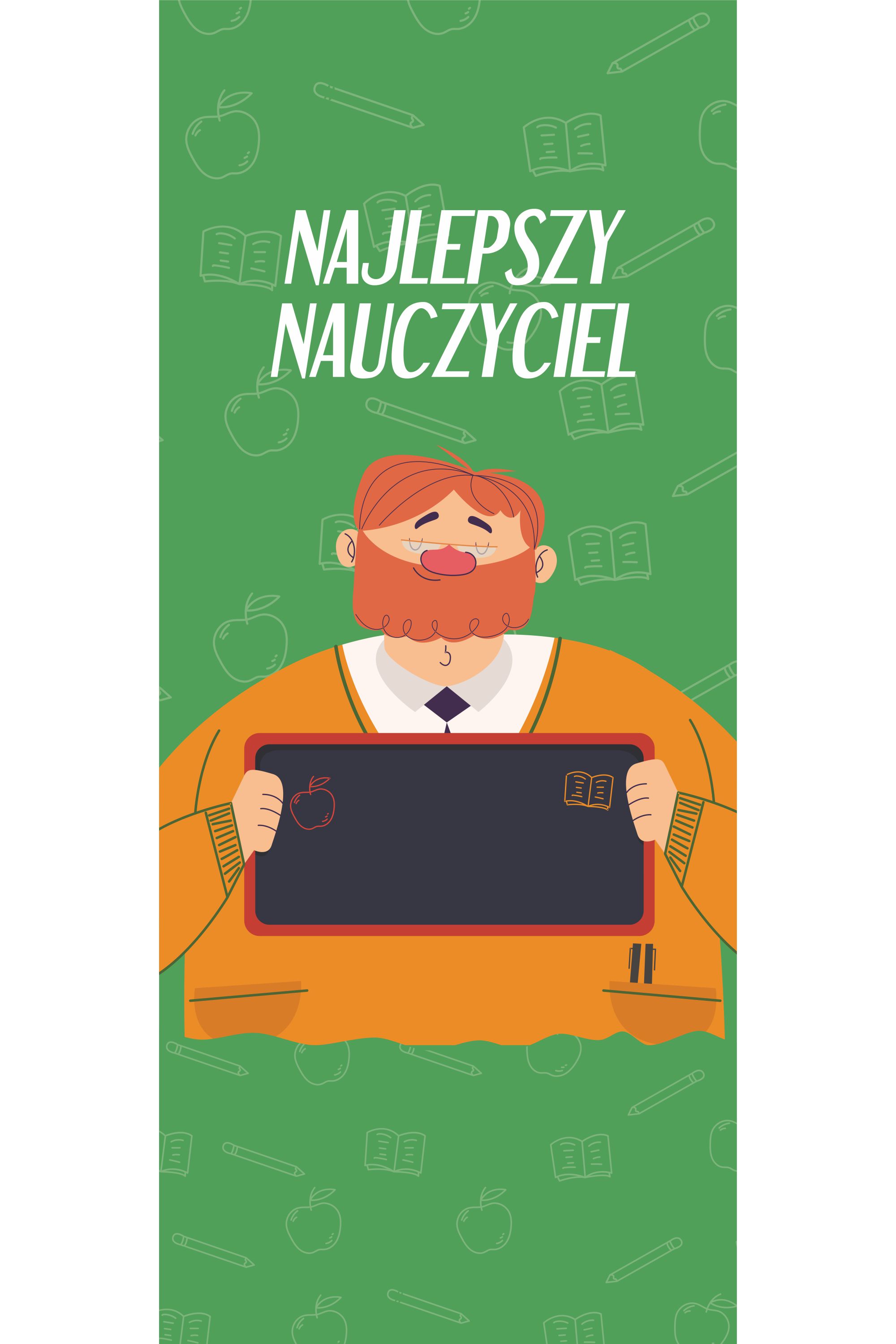 Leżak klasyczny Najlepszy Nauczyciel PERSONALIZACJA