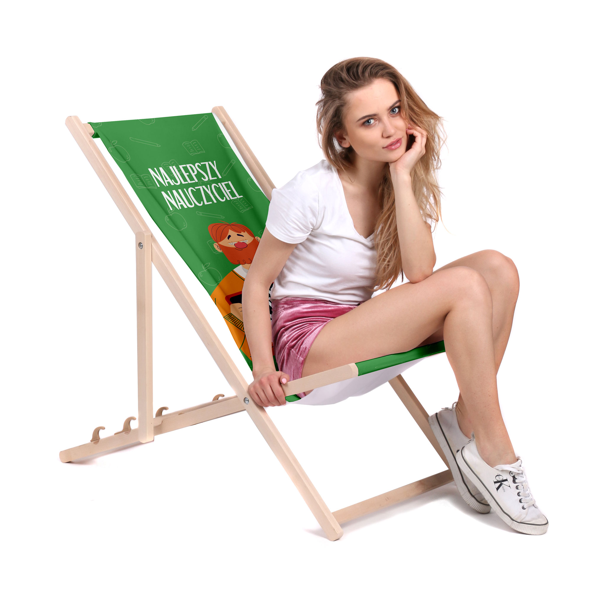 Leżak klasyczny Najlepszy Nauczyciel PERSONALIZACJA
