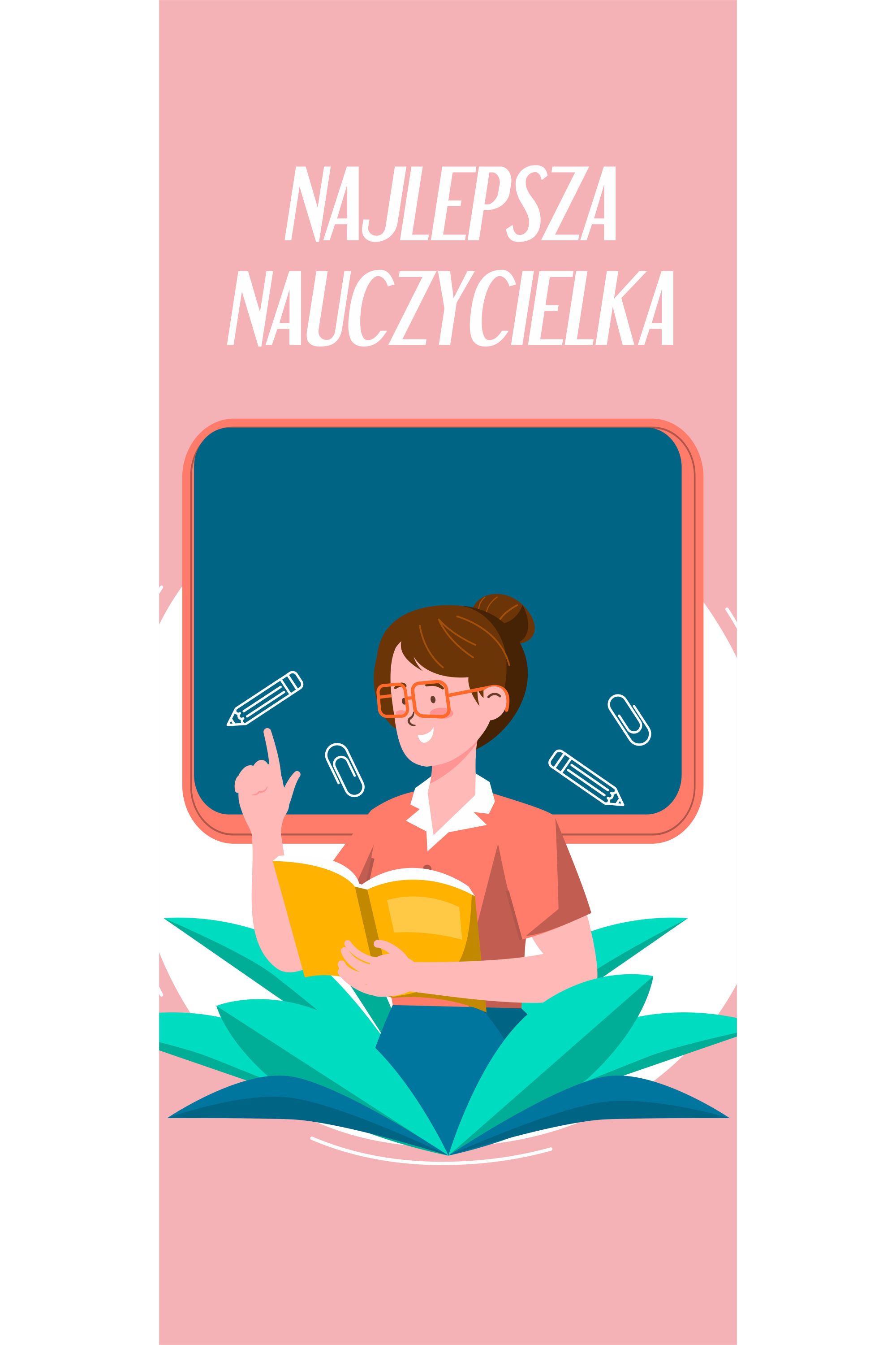 Leżak klasyczny Najlepsza Nauczycielka PERSONALIZACJA