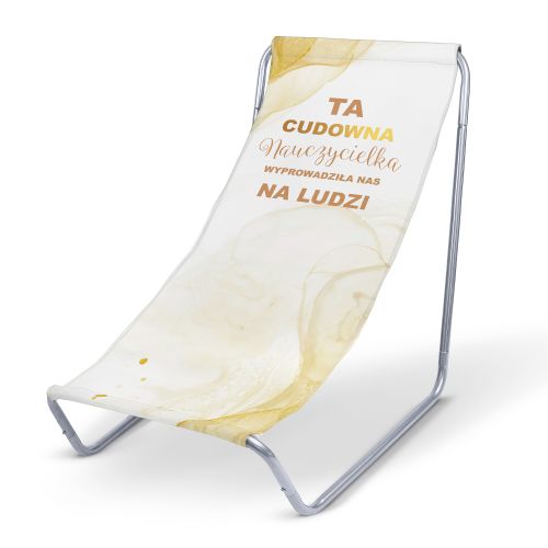 Leżak metalowy Ta Nauczycielka wyprowadziła nas na ludzi
