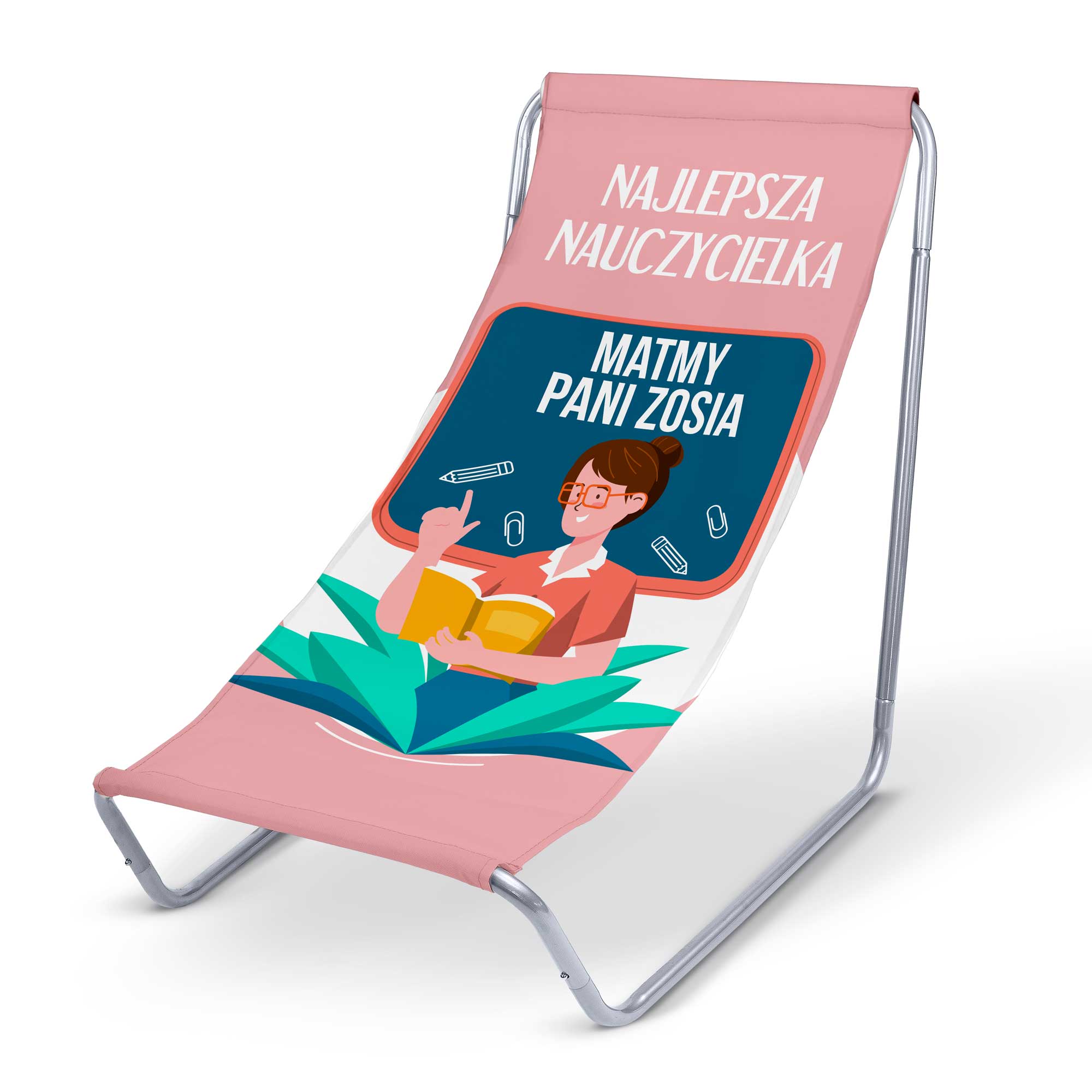 Leżak metalowy Najlepsza Nauczycielka PERSONALIZACJA