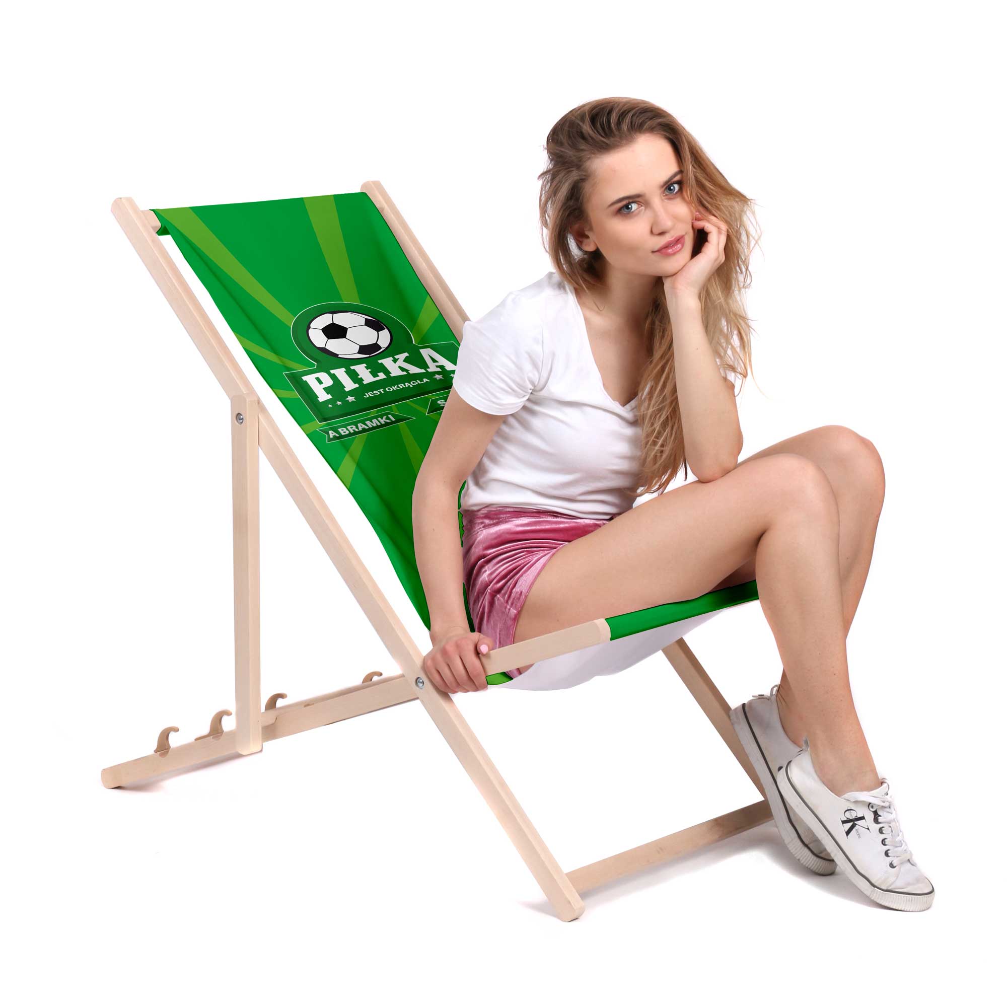 Leżak klasyczny Piłka jest okrągła, a Bramki Dwie