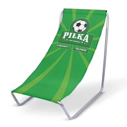 Leżak metalowy Piłka jest okrągła a Bramki Dwie