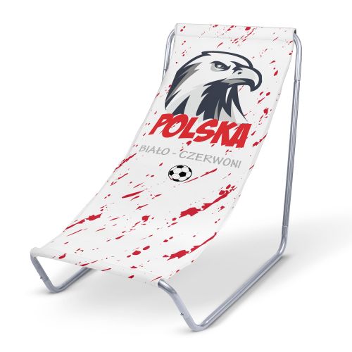 Leżak metalowy Polska Biało Czerwoni