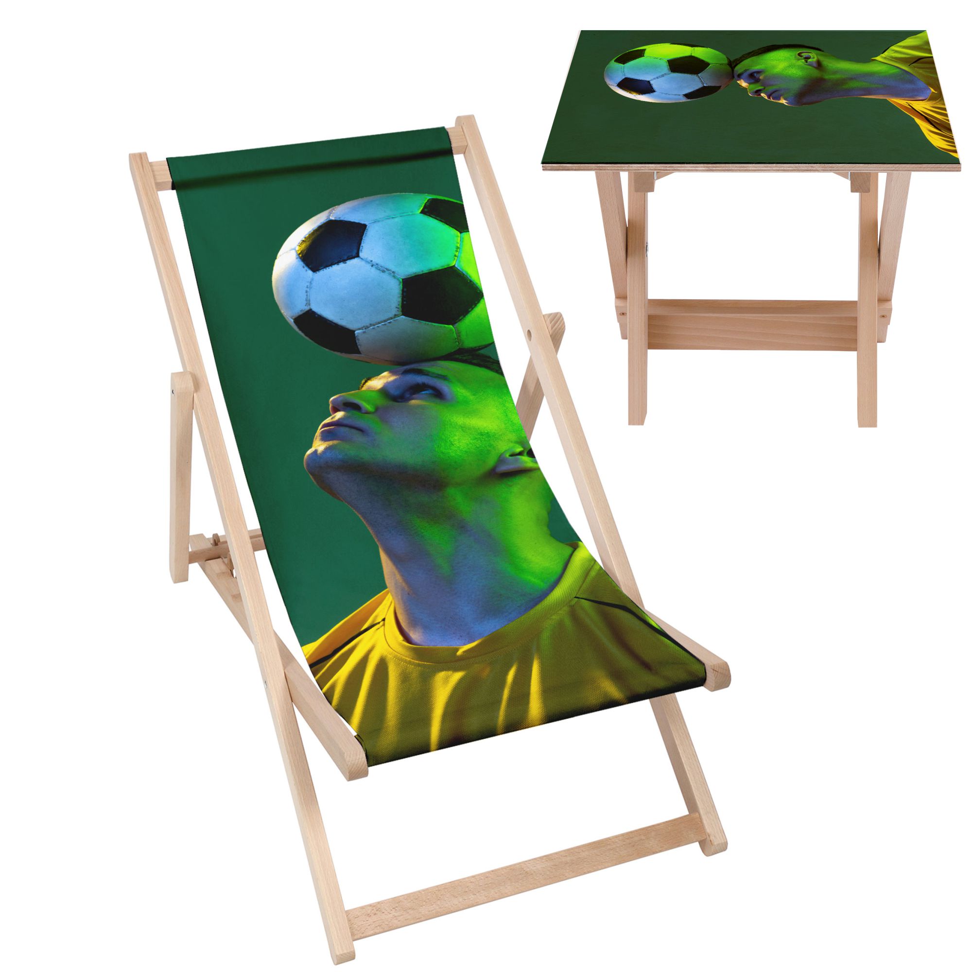 Zestaw Leżak i stolik Piłkarz