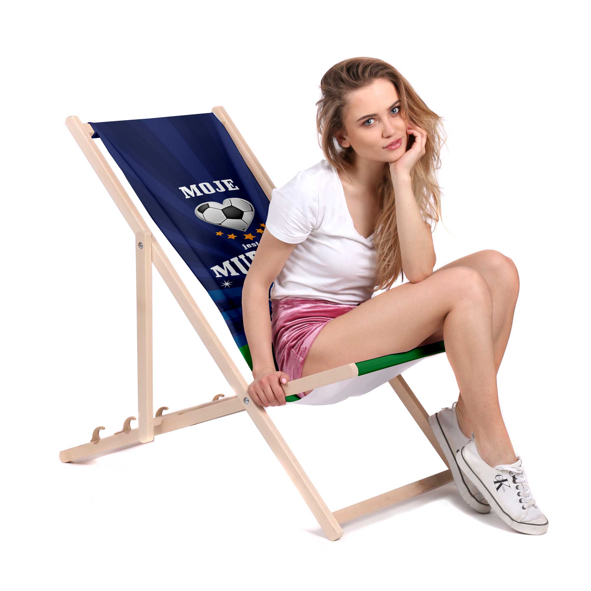 Zestaw Leżak i stolik Moje Serce jest na Murawie