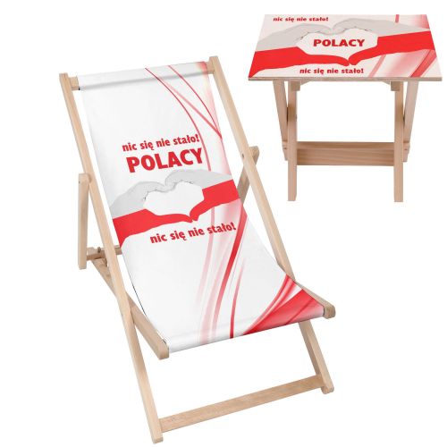 Zestaw Leżak i stolik Polacy nic się nie stało