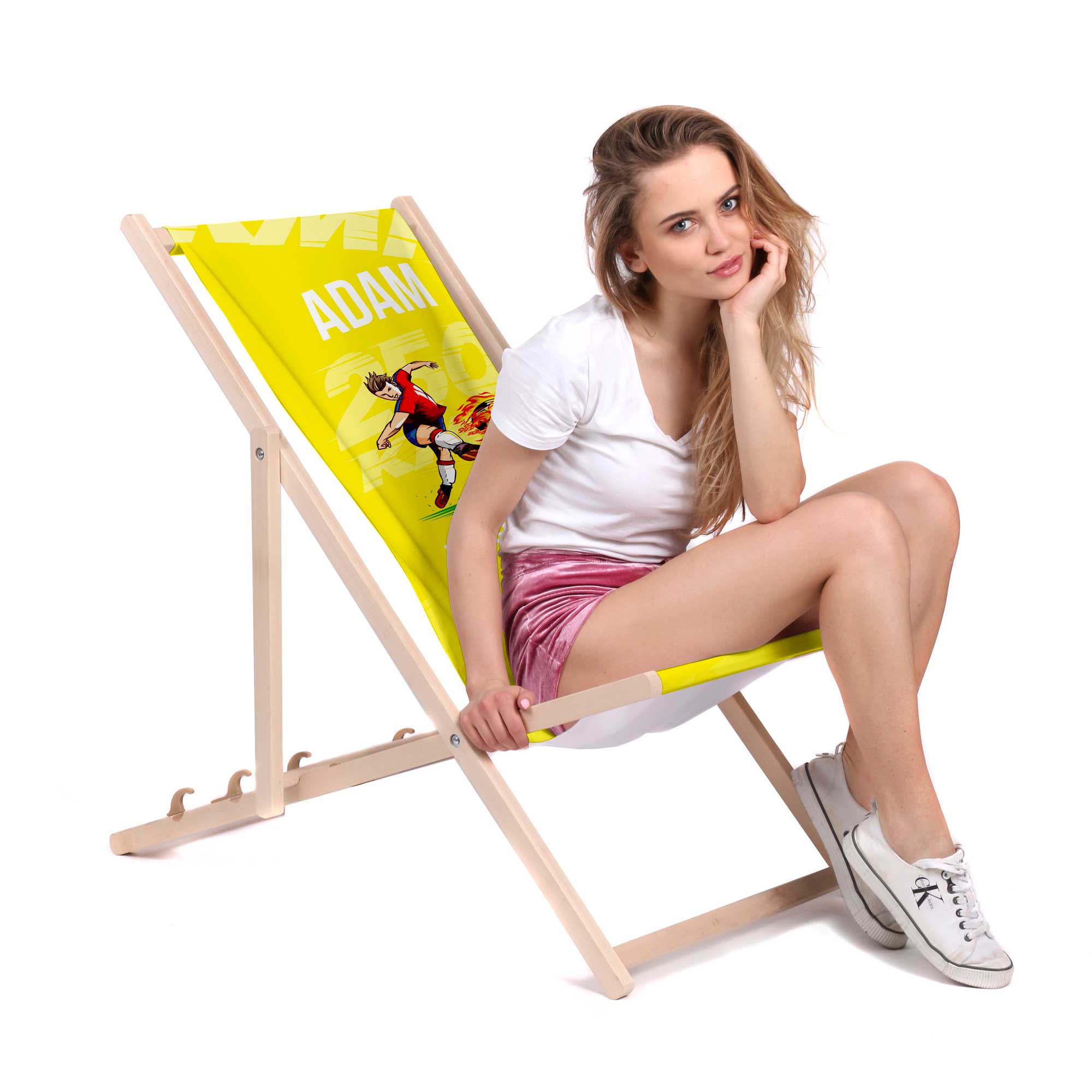 Leżak klasyczny Piłka pali się mu w nogach PERSONALIZACJA