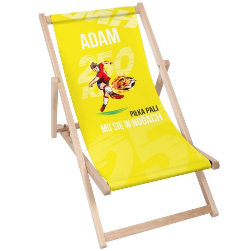 Leżak klasyczny Piłka pali się mu w nogach PERSONALIZACJA