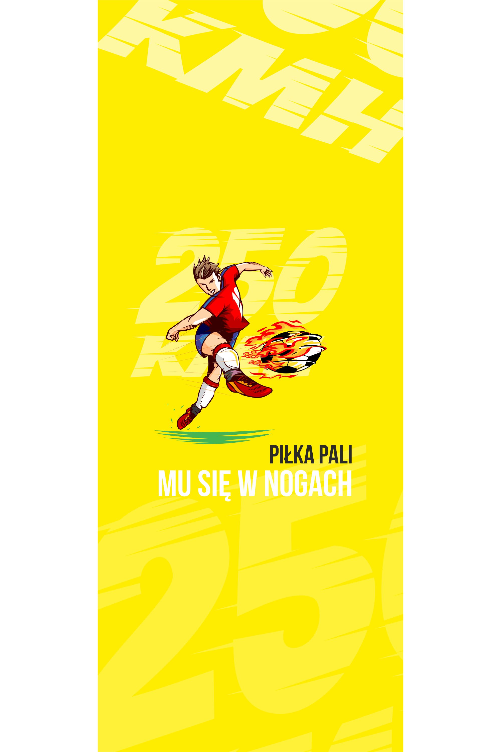 Leżak metalowy Piłka pali się w nogach PERSONALIZACJA