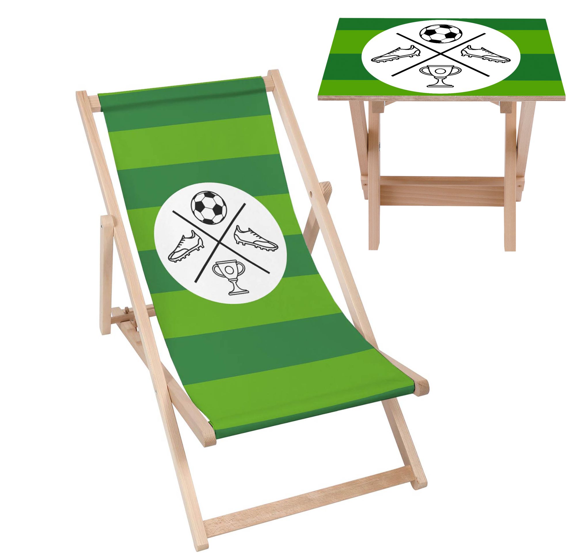 Zestaw Leżak i stolik Football