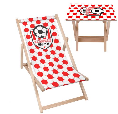 Zestaw Leżak i stolik Kibicuje Naszym