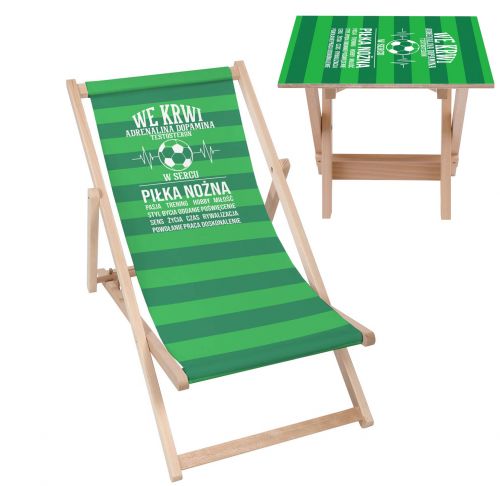 Zestaw Leżak i stolik We Krwi Piłka Nożna