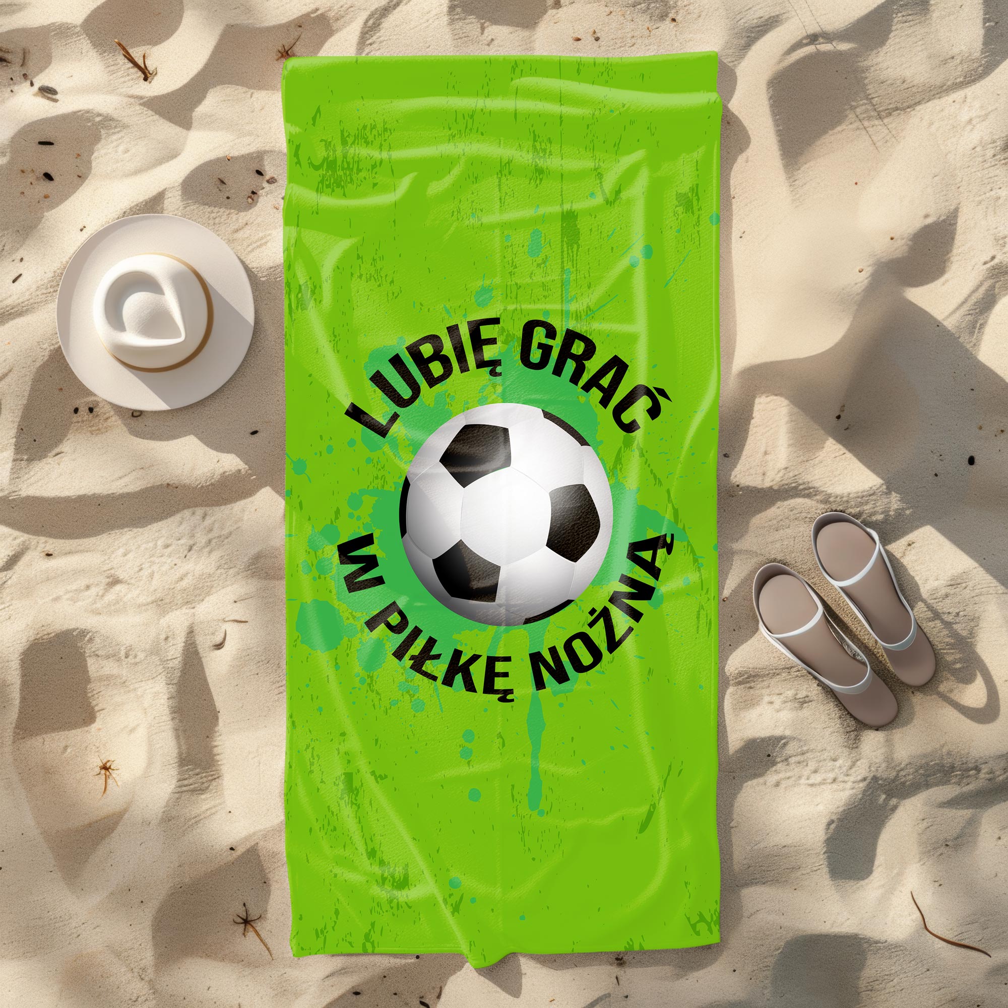 Ręcznik Lubię Grać w Piłkę Nożną